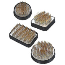 (As show, One size) 4 Pcs Japanese Ikebana Kenzan Kit for Flower Arrangement,2.4in Round,1.6in Square,2.1in X 1.4in Rect
