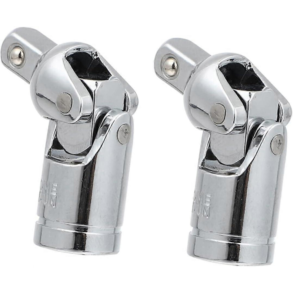 (As Show, One Size) 2 Pcs Ratchet Adapterrotary Hexagonal Fasteners Impact Socket Extension Re U Swivel/Handle Interface Universal Gimbal Access Tool 4631466863401