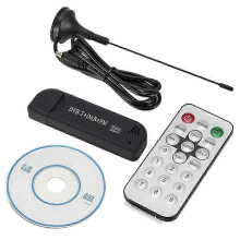(As show, One size) USB2.0 FM SDR Dongle Digital TV Tuner Stick Receiver for Real-Time Recording and Playback