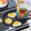(As show, One size) 4-Hole Breakfast Pan Mini Omelette Pan Household Kitchen Tools0620 5