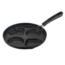 (As show, One size) 4-Hole Breakfast Pan Mini Omelette Pan Household Kitchen Tools0620