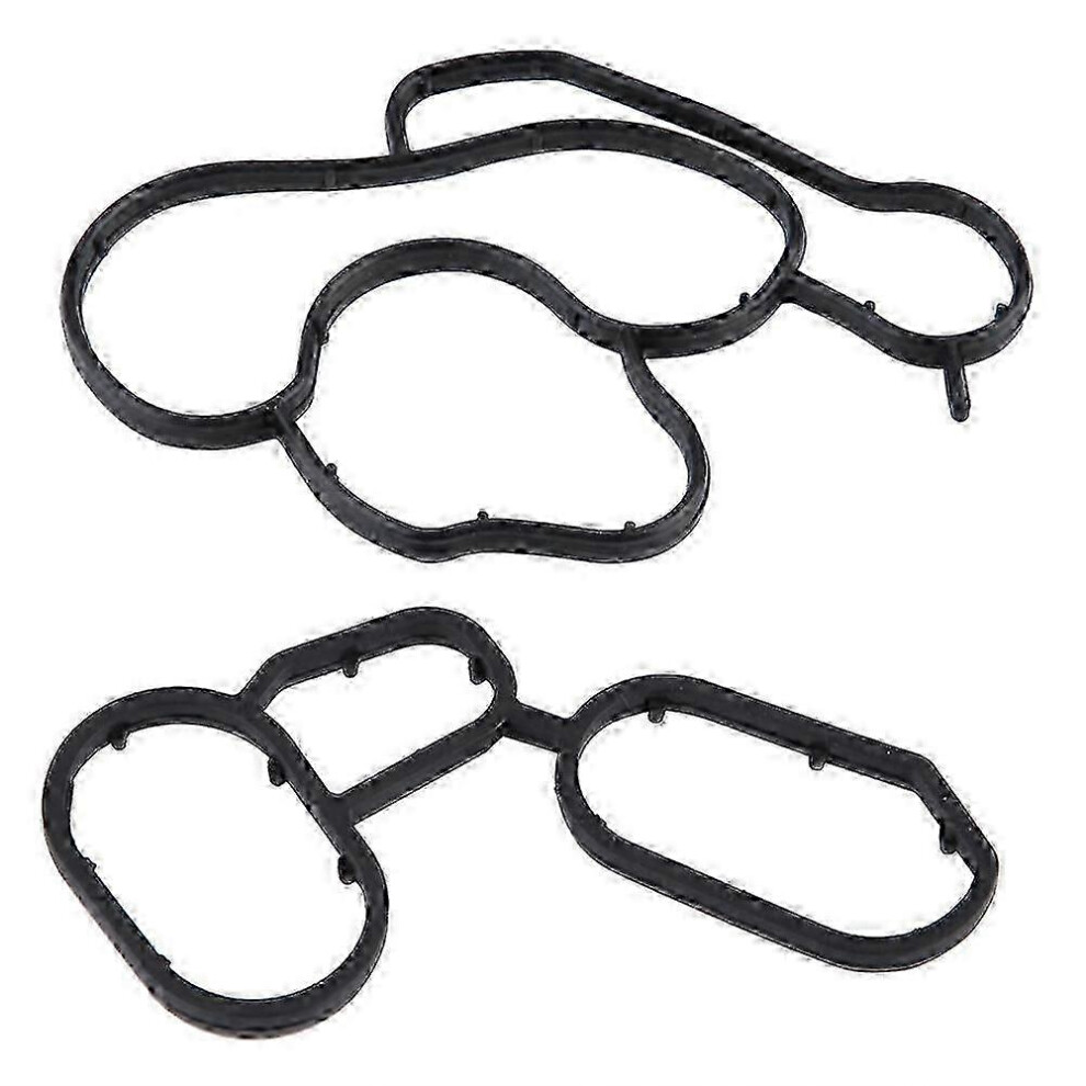 (As Show, One Size) 2Pcs Oil Cooler Filter Housing Stand Gasket Seal Ring 11427508971 11427508970 For Bmw 4631898251203