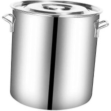 (As show, One size) 20l Stainless Steel Soup Pot With Lid - Commercial Grade Cater Stew Boiling Pan And Stockpot
