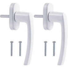 (As show, One size) Aluminum Alloy Window Handle - Concealed Screw Mirror Paint White Color
