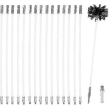 (As show, One size) Chimney Kit Sweeping Drain Set Pipeline Flue Cleaning Tool For Duct Vent Includes Flexible_a_hf