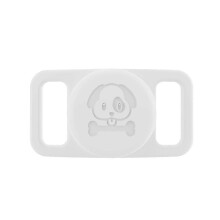 (As show, One size) Locator Case for Pet Silicone Locator Loss Prevention Tracker Waterproof Protective Case,White