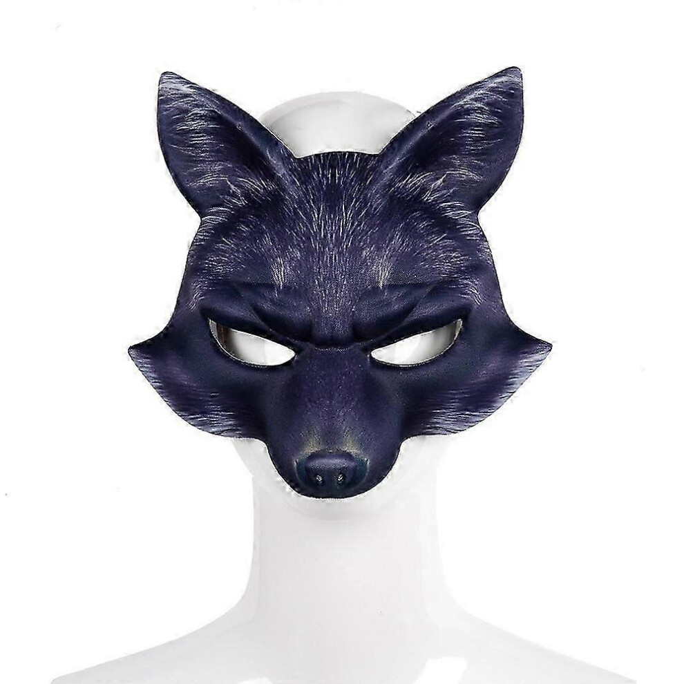 (Black, One size) Fox Mask Halloween Costumes Eva Animal Masquerade Ball Masks Halloween Animal Mask Halloween Mask Fox Mask Fox Mask Adults Multi-col-image-OPC-PHKJSXK-NEW