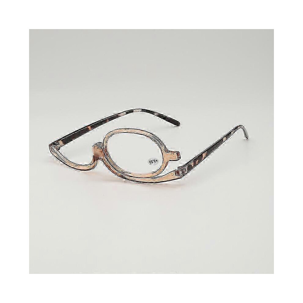 Brown (1.0X, ) Makeup Reading Glasses, Magnifying Makeup Reading Glasses For Seniors, Magnifying Flip Down Cosmetic Readers For Women