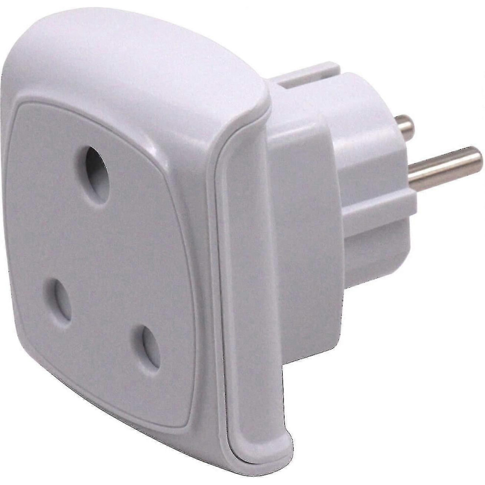 (As Show, One Size) South Africa 3 Pin Adapter,(Not For Indian)Convert To 2 Pin Eu Plug 4632597821452
