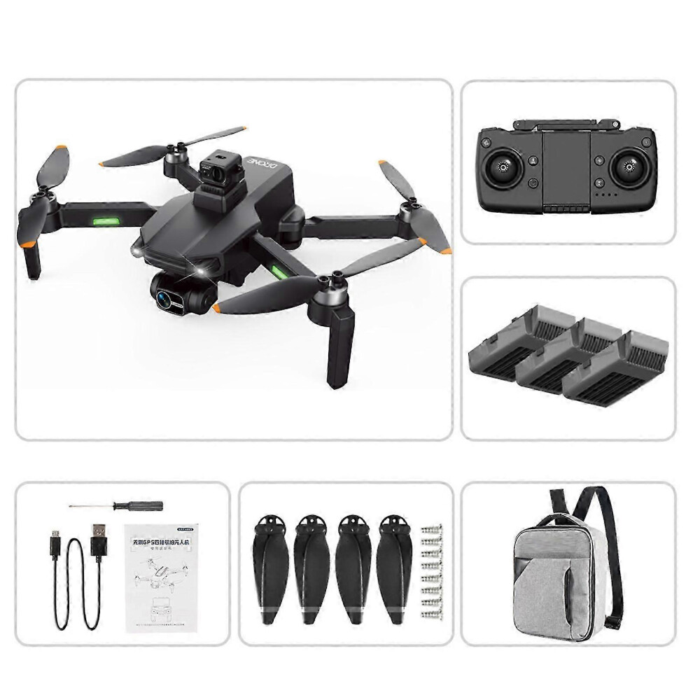 (Three Batteries, ) 8K Professional Camera Foldable Rc Quadcopter Aerial Photography Aircraft Toy Black 4633265488472
