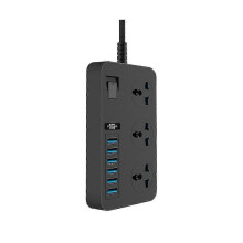 (As show, One size) Ac Outlet Power Strip Multiprise Extension Cord Electrical Socket With Usb Ports Fast Charing(b)eu