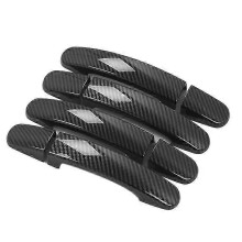 (As show, One size) 5Pcs Car Door Handle Cover Trim for Transit Custom Tourneo 2014- 2020 Carbon Fiber Door Handle Stic