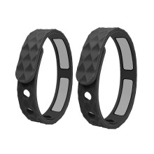 (As show, One size) 2 Pcs Infrared Wristband, Antistatic Adjustable Silicone Sports Wristbands, Magnetic Bracelet