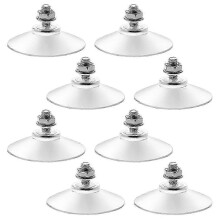 (As show, One size) 8 Pack Clear PVC Sucker Pads Thickened Sucker Suction Cups with M6 X 14 Thread Screw Extra Strong for Bathroom Kitchen