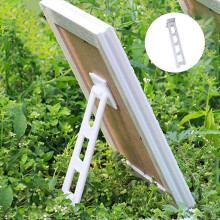 (L, Black) 5Pcs Photo Frame Stand Adjustable Angle Adhesive Backing Photo Display Stand Bracket Back Leg Foot O