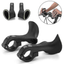 (As show, One size) 1 Pair Mountain Bike Handlebar Bicycle Bar Ends Nylon Handlebar Grips Ergonomic Design Cycling Accessories