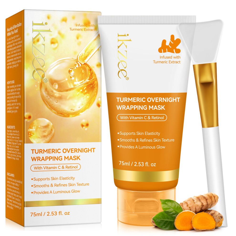 Turmeric Collagen Sleeping Mask Infused Mask Protein Hydrating Moisturizing Ramen Mask 75ml