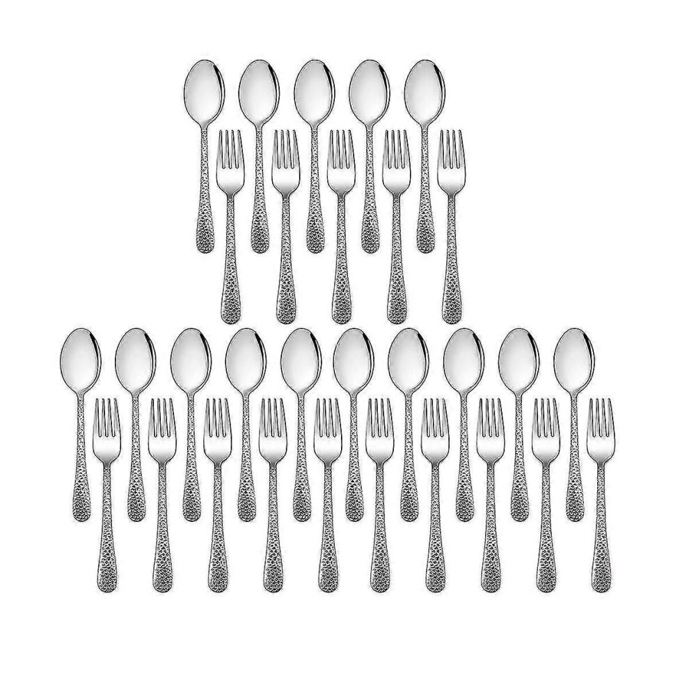 (As show, One size) 30 Pieces Kids Silverware Set Stainless Steel Toddler Utensils Flatware Set Toddler Silverware Spoo