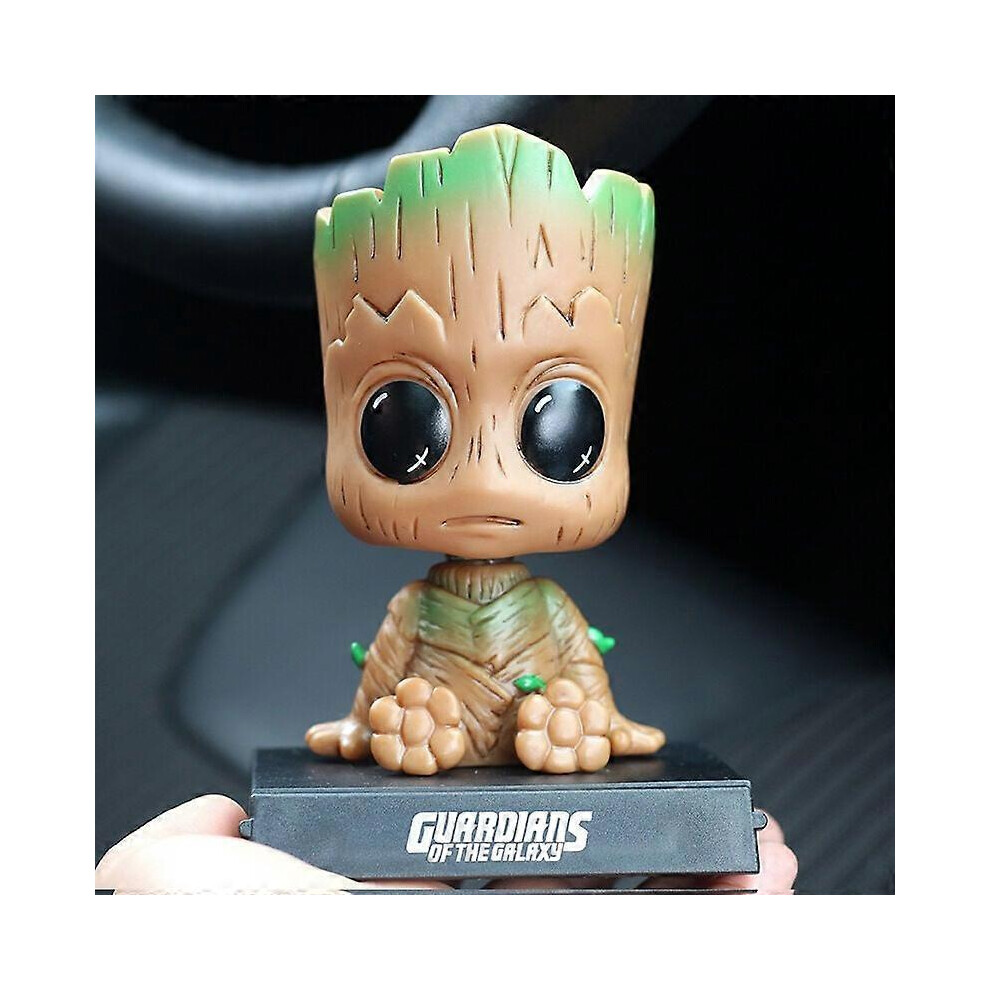 (As Show, One Size) Cartoon Groot Tableau De Bord De Voiture Figurine Bobblehead Accessoires Mignons De Voiture Anime Groot 5033941314641