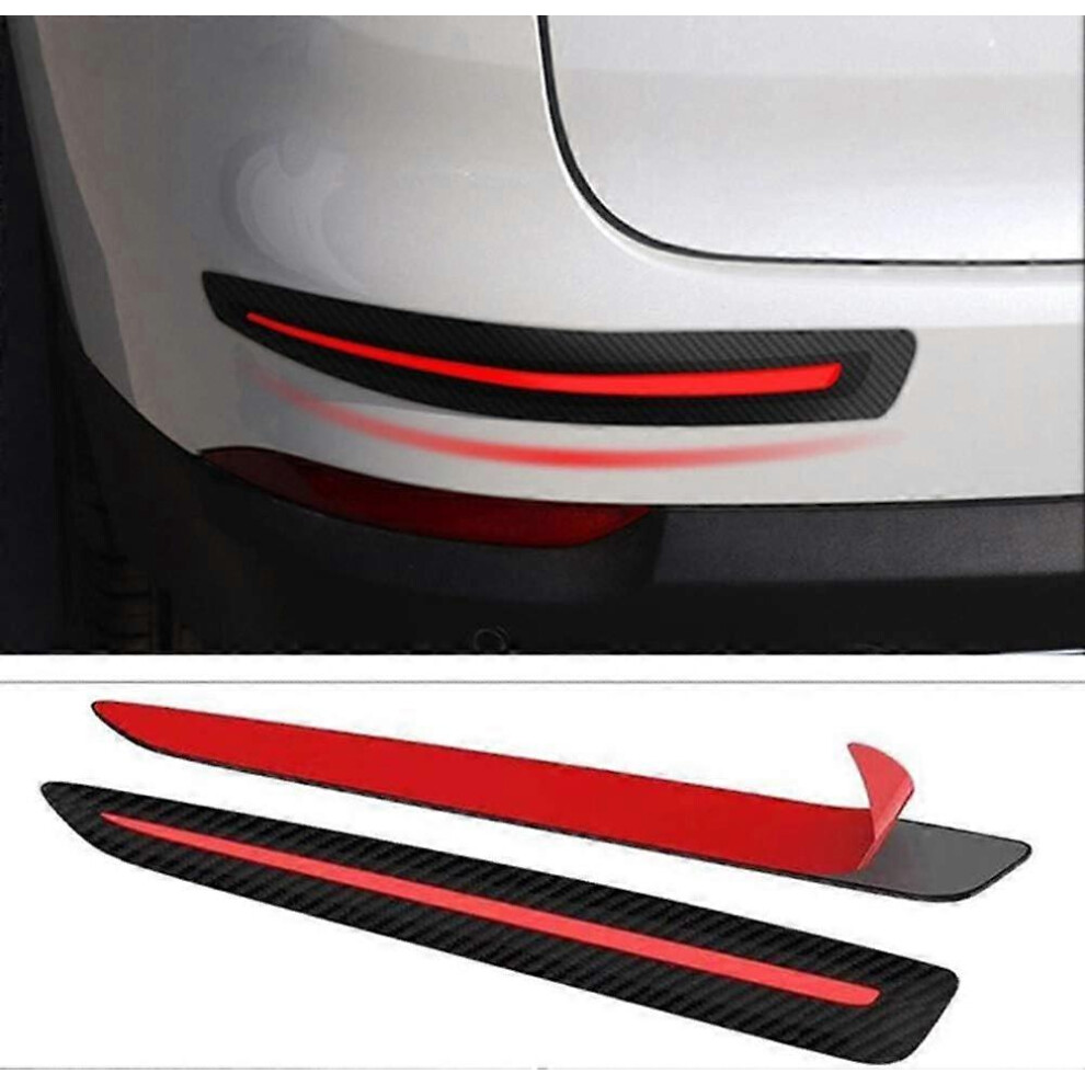 (As Show, One Size) 2Pcs Autocollant De Voiture Protection Pare-Chocs Avant Bord Arrire Corner Guard Scratch Protector Strip Pour Suv Mpv Berline Voit 4123173362921