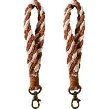 Dww-2 pices (Brun) porte-cls bracelet lanire femme lanire courte boho lanire