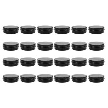 Aluminum Tin Cans - 24 Pack 2oz / 60g Container Screw Top Cans Cosmetic Sample Containers Candle Tr