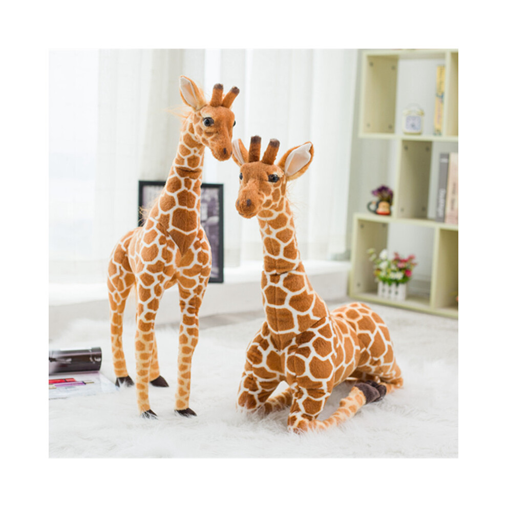 Skesrjtop (Giraffe, 50Cm) Huge Real Life Giraffe Plush Toys Cute Stuffed Animal Dolls Soft Simulation Giraffe Doll Birthday Gift Kids Toy Bedroom Decor