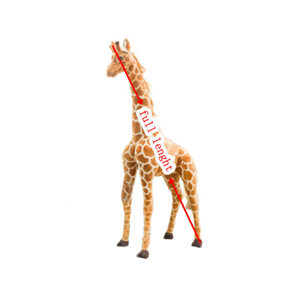 Skesrjtop (Giraffe, 60Cm) 35-140Cm Giant Size Doll Giraffe Plush Toy Cute Stuffed Big Deer Dolls Soft Animal Pillow Cushion Birthday Pesent Girls Boys