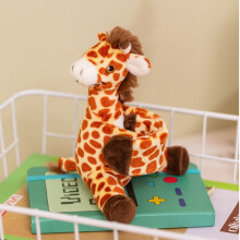 (Giraffe) Fun Zoo Series Giraffe Slap Bracelet Wrist Style Simulation Plush Doll Slap Bracelet Cute Sloth Elephant Plush Wrist Band Kids