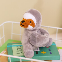 (Sloth) Fun Zoo Series Giraffe Slap Bracelet Wrist Style Simulation Plush Doll Slap Bracelet Cute Sloth Elephant Plush Wrist Band Kids
