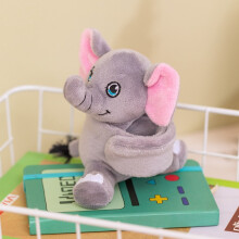 (Elephant) Fun Zoo Series Giraffe Slap Bracelet Wrist Style Simulation Plush Doll Slap Bracelet Cute Sloth Elephant Plush Wrist Band Kids