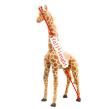 (1, 100cm) 30-140cm Giant Real Picture Doll Giraffe Plush Toy Stuffed Big Deer Dolls Soft Animal Pillow Cartoon Birthday Gift Kids Baby
