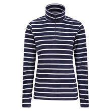(XL, Navy) Mountain Warehouse Womens/Ladies Camber Striped Half Zip Fleece Top