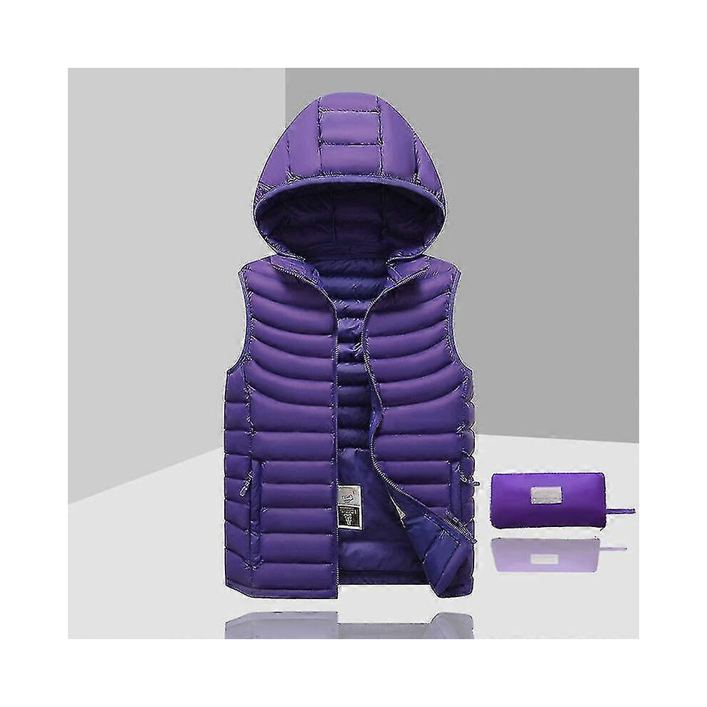 (S, Green) Down Jacket Men&#39;s Sleeveless Detachable Hooded Winter Light Solid Color-image-OPC-PHKK7RS-NEW