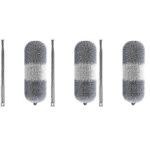 (As show, One size) Dust Brush, Microfiber Duster, Retractable Crevice Dusting Tool, Furniture Cleaning Brush Gray+White