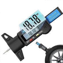 (As show, One size) Type A 0-25.4mm LCD Display Digital Depth Measurer Gauge Car Tyre Tread Tire Wear Detection