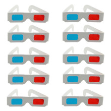 (50pcs, One size) 10/50/100 Pairs 3D Glasses Anaglyph Images Foldable Design Red/Blue Filters Paper Glasses Fashion Accessories