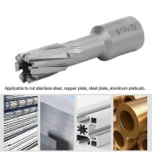 (As show, One size) Metal Hollow Core Bit Cutting Tool Industrial Appliances Portable High Speed Steel Silver 35mm16 x 35mm