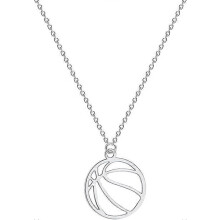 (As show, One size) Minimalist Hollow Basketball Pendant Necklace for Teens Sports Lover Friendship Gift