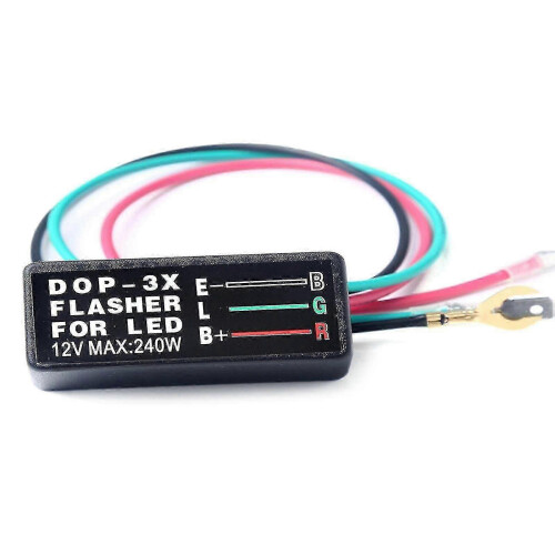 (As show, One size) Adjustable Led Flasher-relay Turn Signal Indicator Light Blinker For Motorcycle