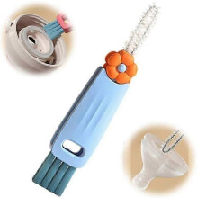 (Blue, One size) 3 In 1 Cup Lid Cleaning Brush, Multifunctional Cleaning Brush Portable Cup Lid Cleaner Brush
