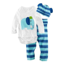 (6-12 Months, Pink Cat) Newborn Toddler Baby Boys Girls Romper Pants Hat Set Outfit