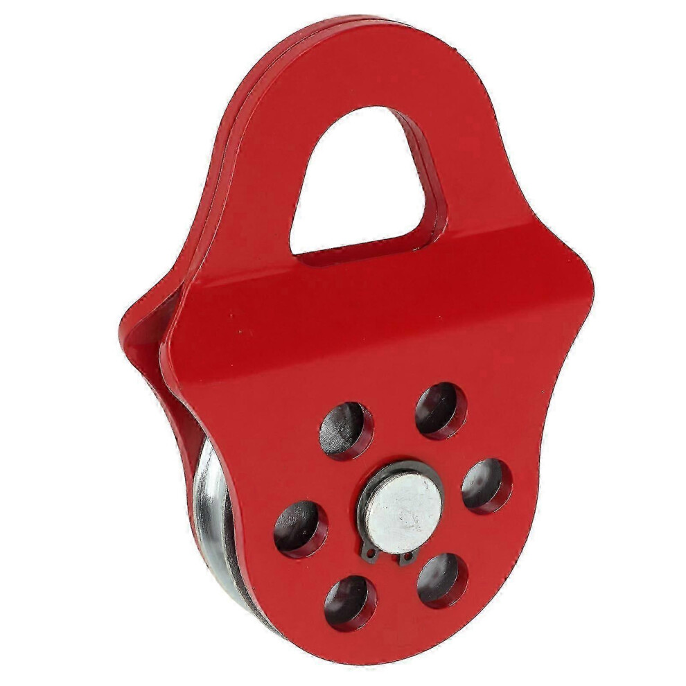 (As Show, One Size) Snatch Block Towing Pulley 4T Load Bearing Capacity Heavy Duty Winch Pulley Red For Truck Tractor Atv Utv 4631898254396