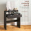 Homcom HOMCOM Dressing Table with Mirror, Drawers, for Bedroom, Black 4