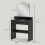 Homcom HOMCOM Dressing Table with Mirror, Drawers, for Bedroom, Black 3