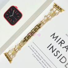 (Fitbit Versa3, Gold) Bling Watch Band Strap for i Watch Ultra Series 9/8/7/6 Fitbit Versa 2/3/4 22mm