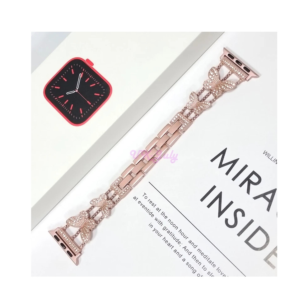 (Fitbit Versa4, Rosegold Pink) Bling Watch Band Strap for i Watch Ultra Series 9/8/7/6 Fitbit Versa 2/3/4 22mm Hot-image-OPC-PHKKHN2-NEW