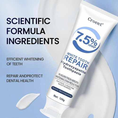 3PCS Hydroxyapatite Toothpaste for Advanced Enamel Protection, Gentle and Effective Formula, Fluoride-Free Toothpaste 1