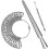 (US, One size) 3pcs Ring Sizer Measuring Tool Set, Ring Gauges with Finger Sizer Mandrel 1