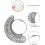 (US, One size) 3pcs Ring Sizer Measuring Tool Set, Ring Gauges with Finger Sizer Mandrel 3